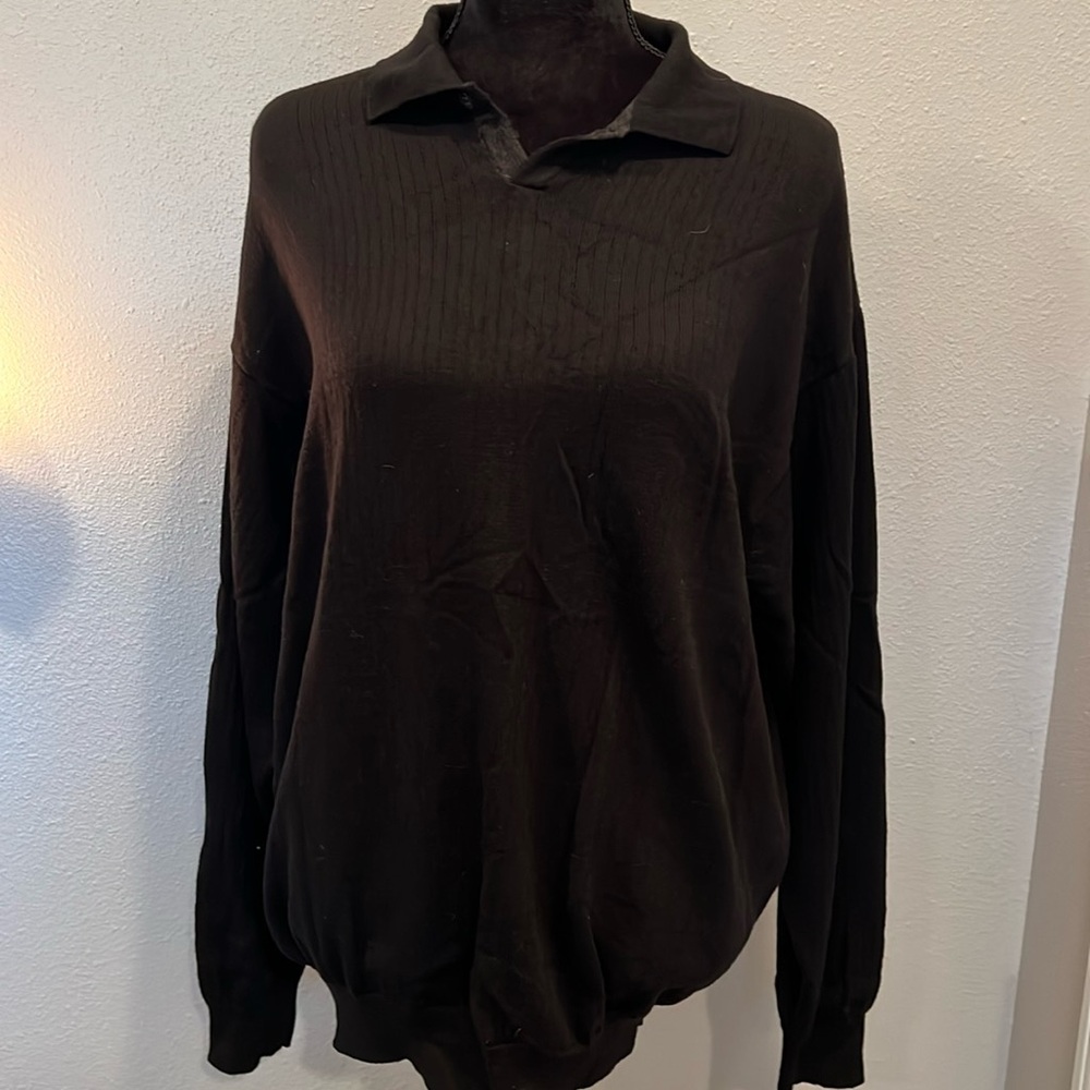 Mens 100% Wool Pullover Sweater Size XL